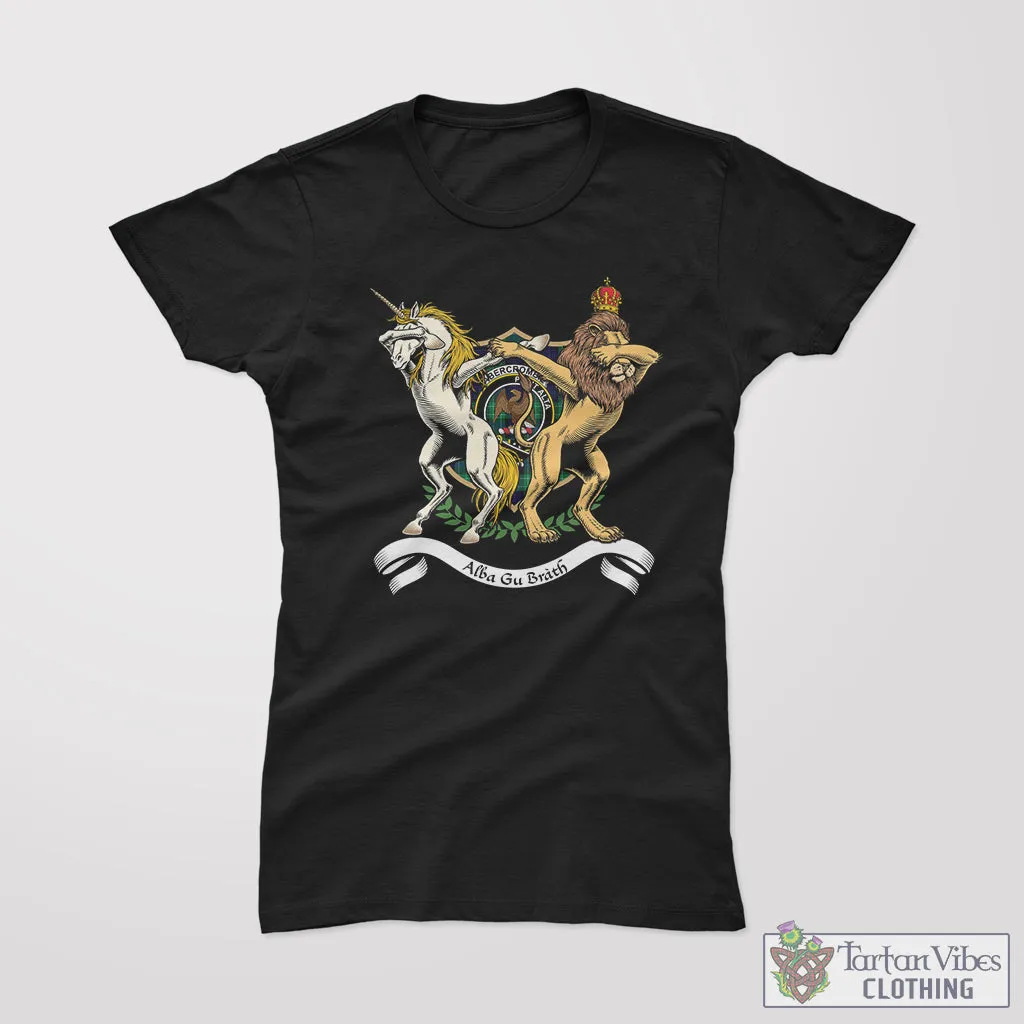 Abercrombie Family Crest Cotton Women's T-Shirt with Scotland Royal Coat Of Arm Funny Style