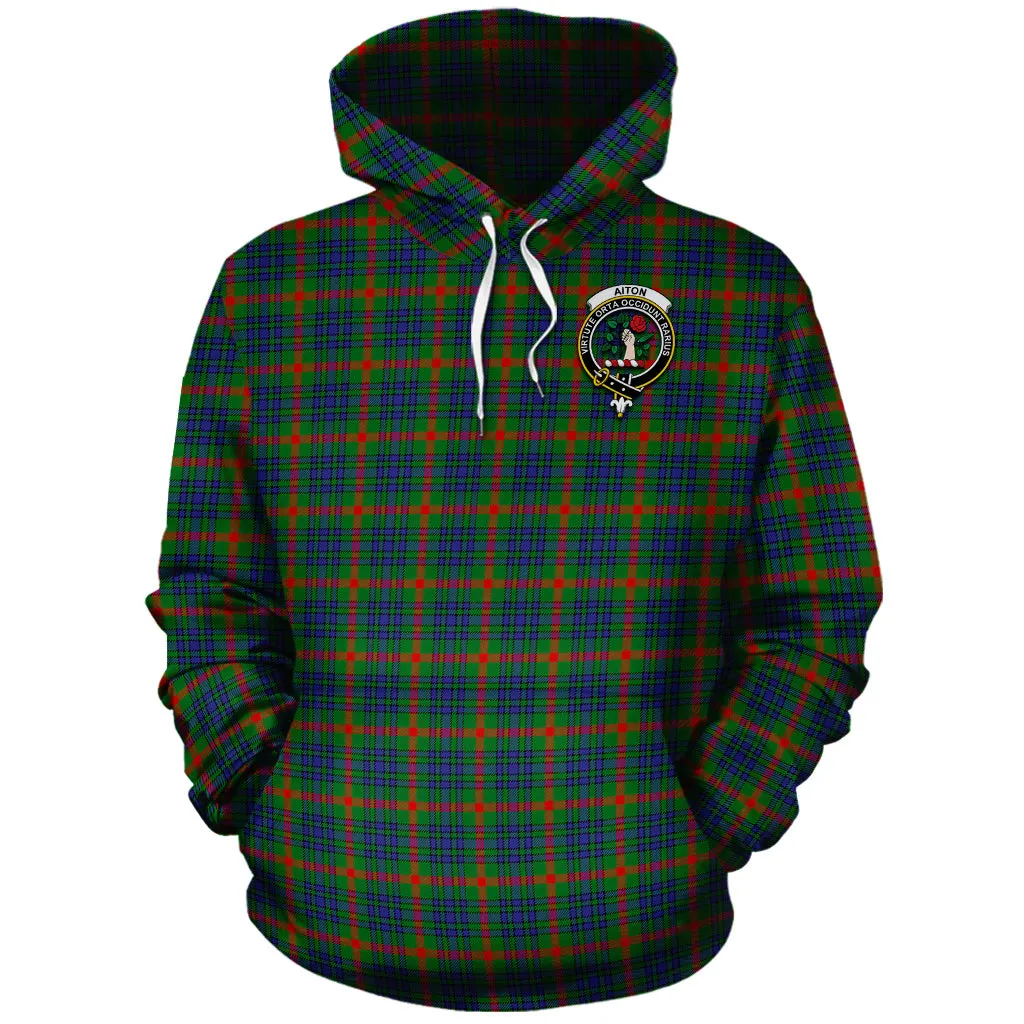 Aiton Tartan Hoodie with Family Crest