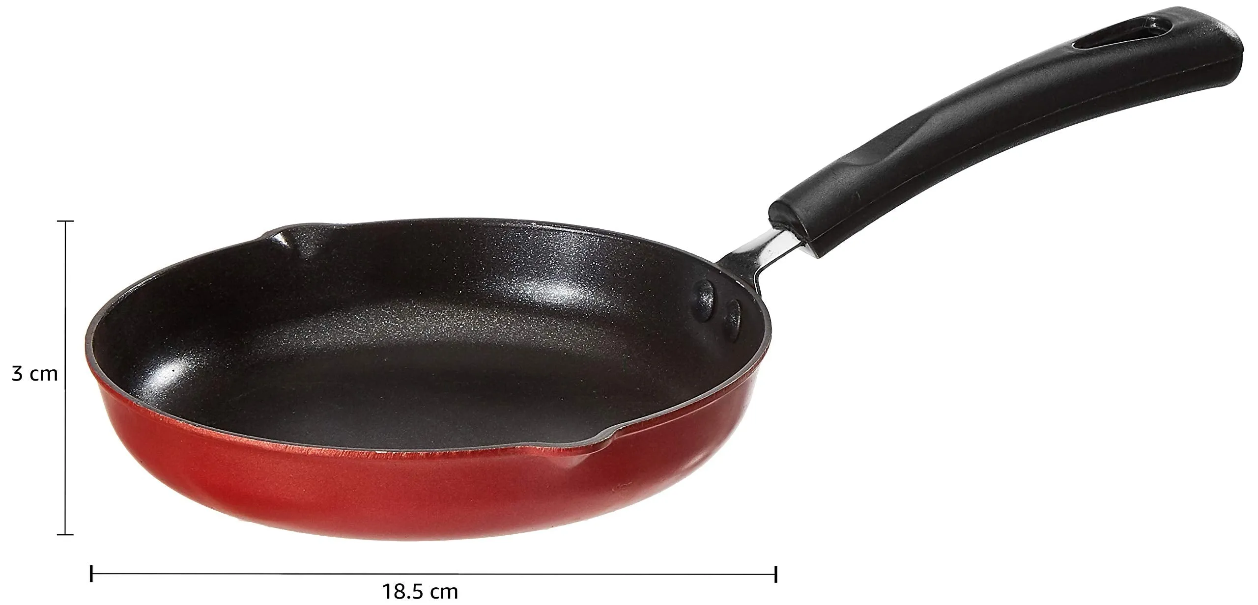 Amazon Brand - Solimo Non Stick Mini Frying Pan,Black