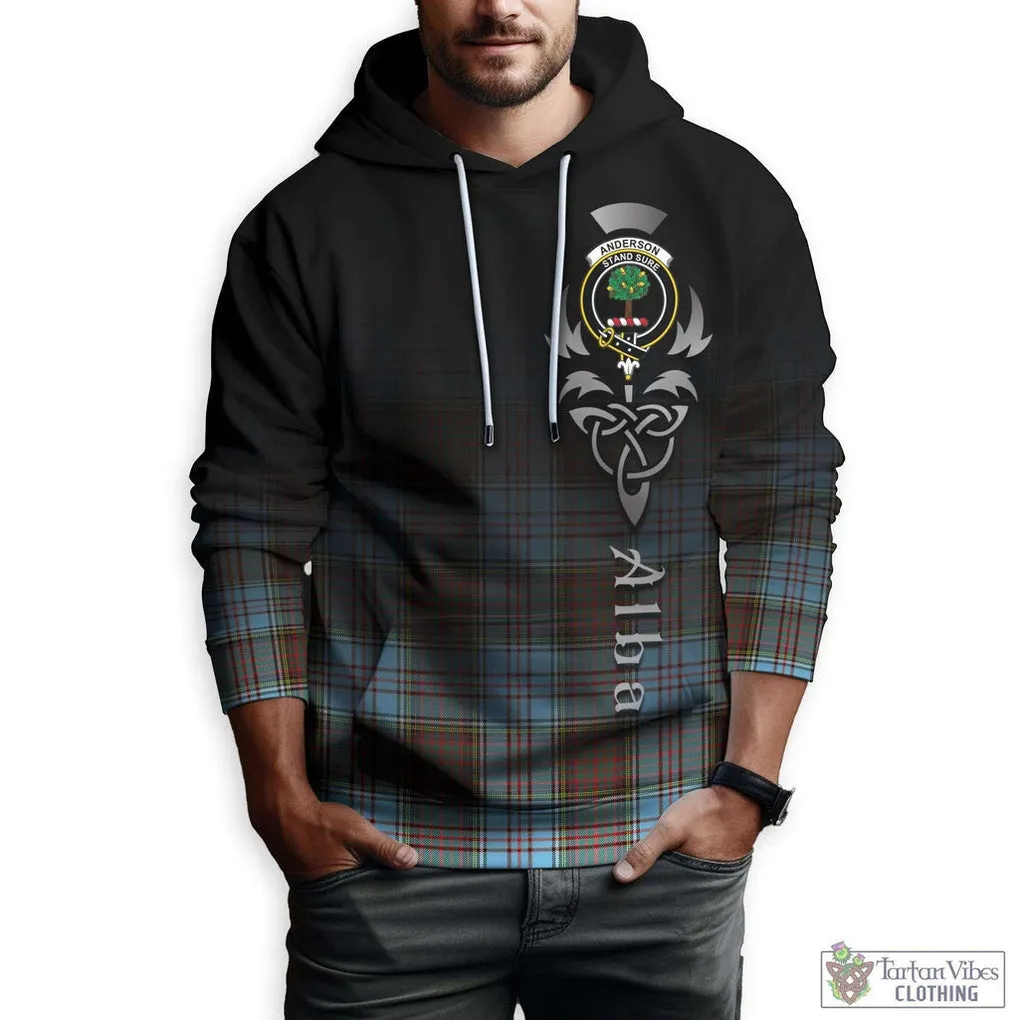 Anderson Ancient Tartan Hoodie Featuring Alba Gu Brath Family Crest Celtic Inspired