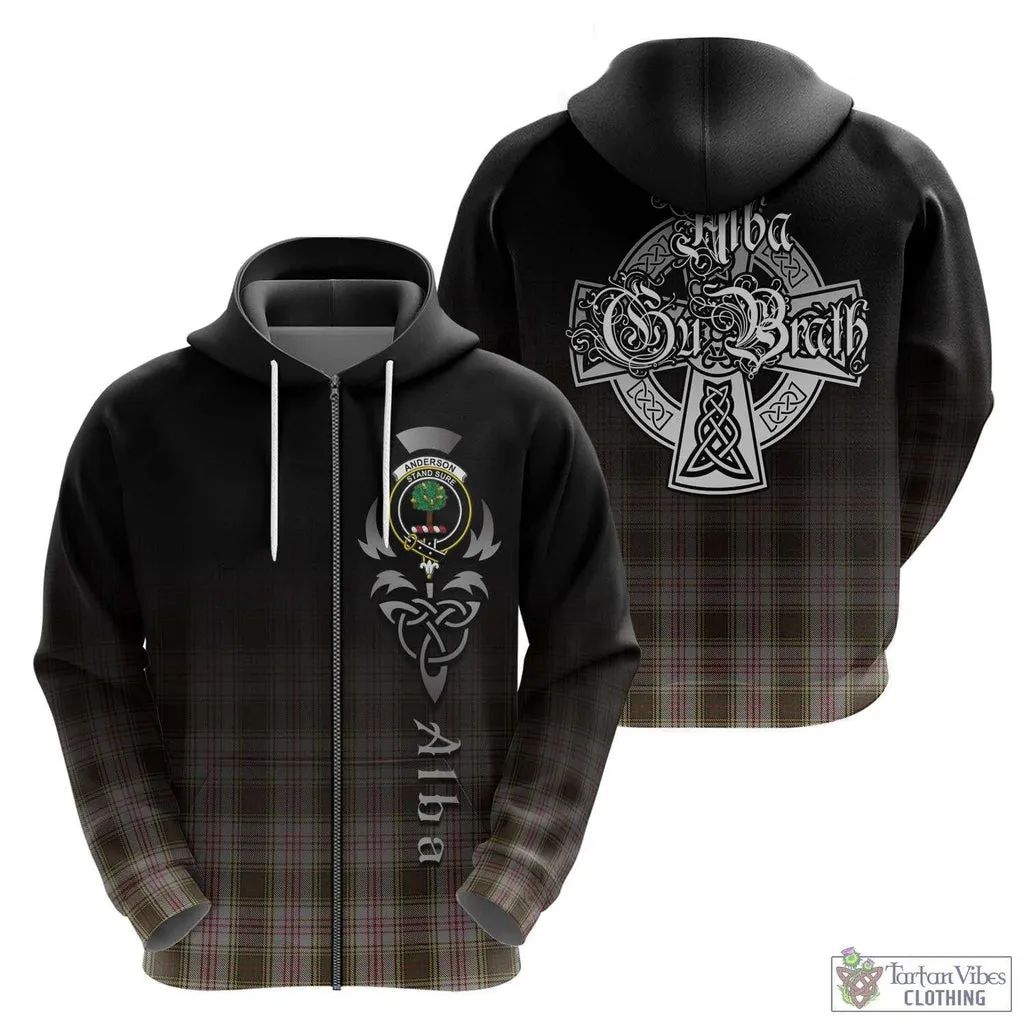 Anderson Dress Tartan Hoodie Featuring Alba Gu Brath Family Crest Celtic Inspired