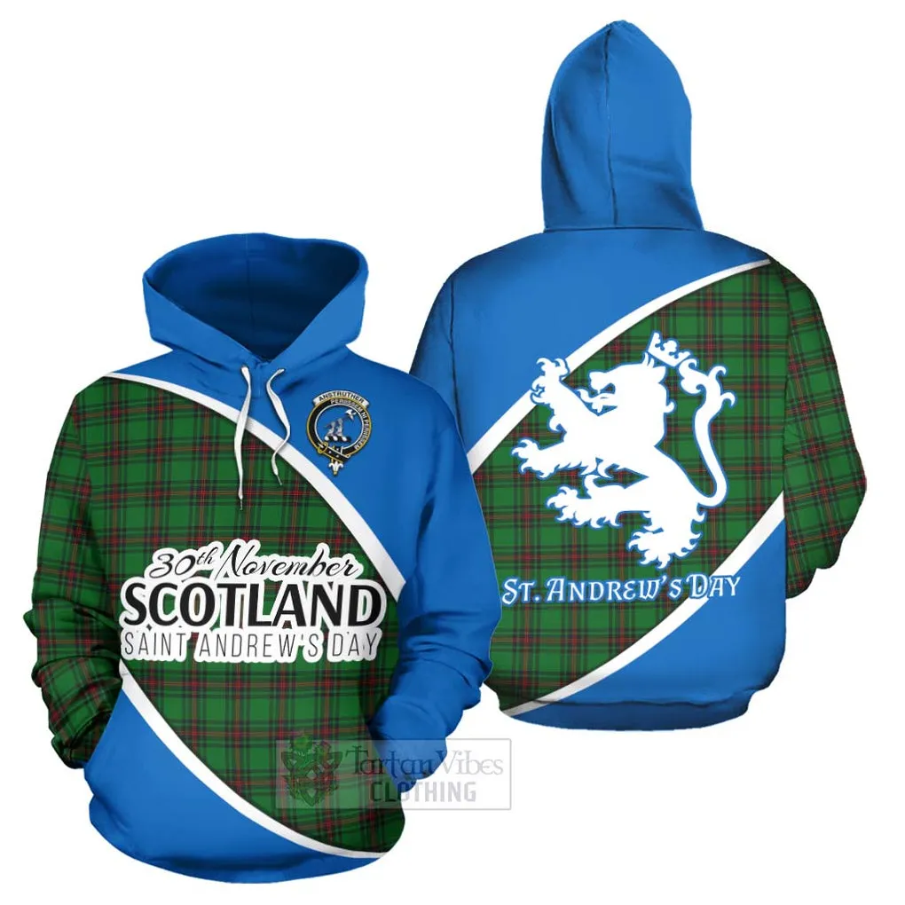 Anstruther Family Crest Tartan Hoodie Celebrate Saint Andrew's Day in Style