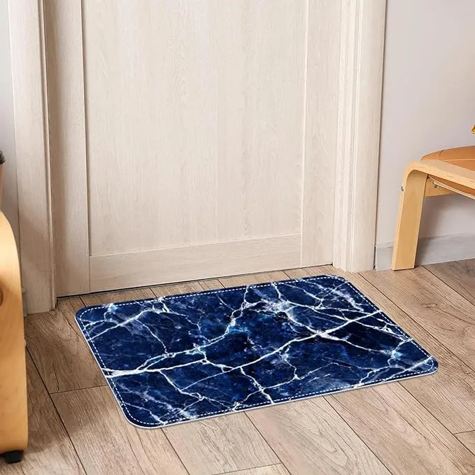 Anti-Slip Door Mat(319)-5406Blue Marble