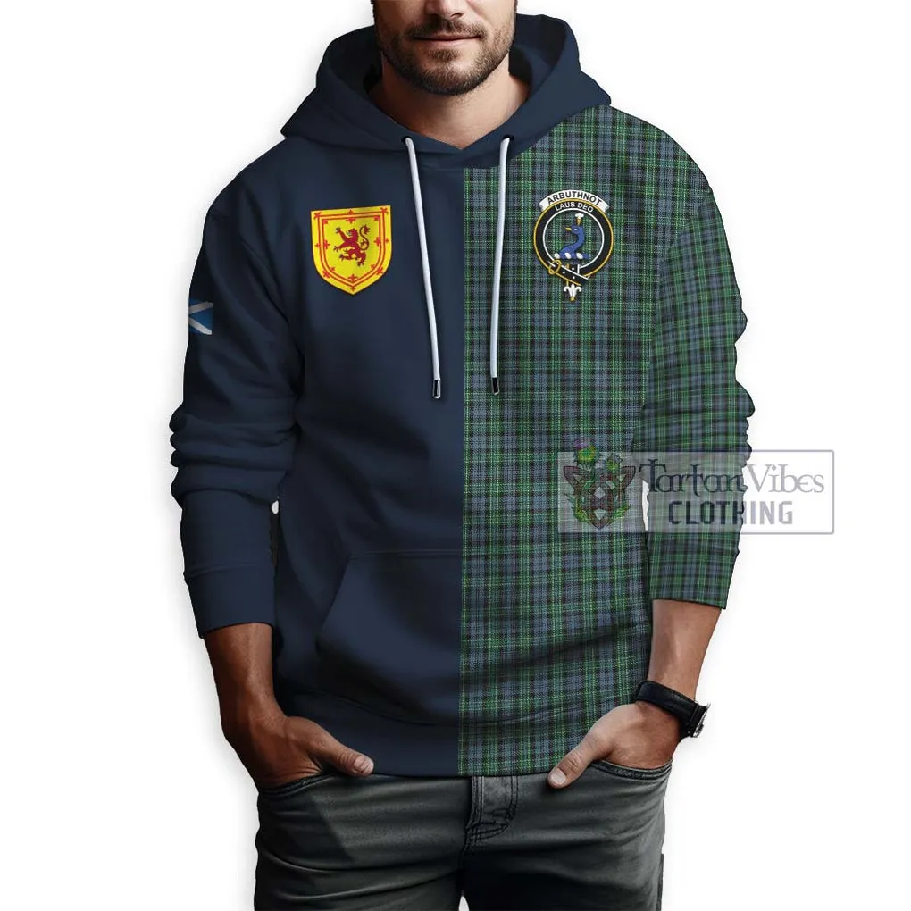 Arbuthnot Tartan Hoodie Alba with Scottish Lion Royal Arm Half Style