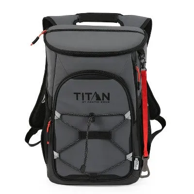 Arctic Zone Titan 16qt Eco Backpack Cooler with Ice Walls - Sharkskin Gray