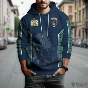 Armstrong Ancient Tartan Hoodie with Family Crest and Scottish Thistle Vibes Sport Style