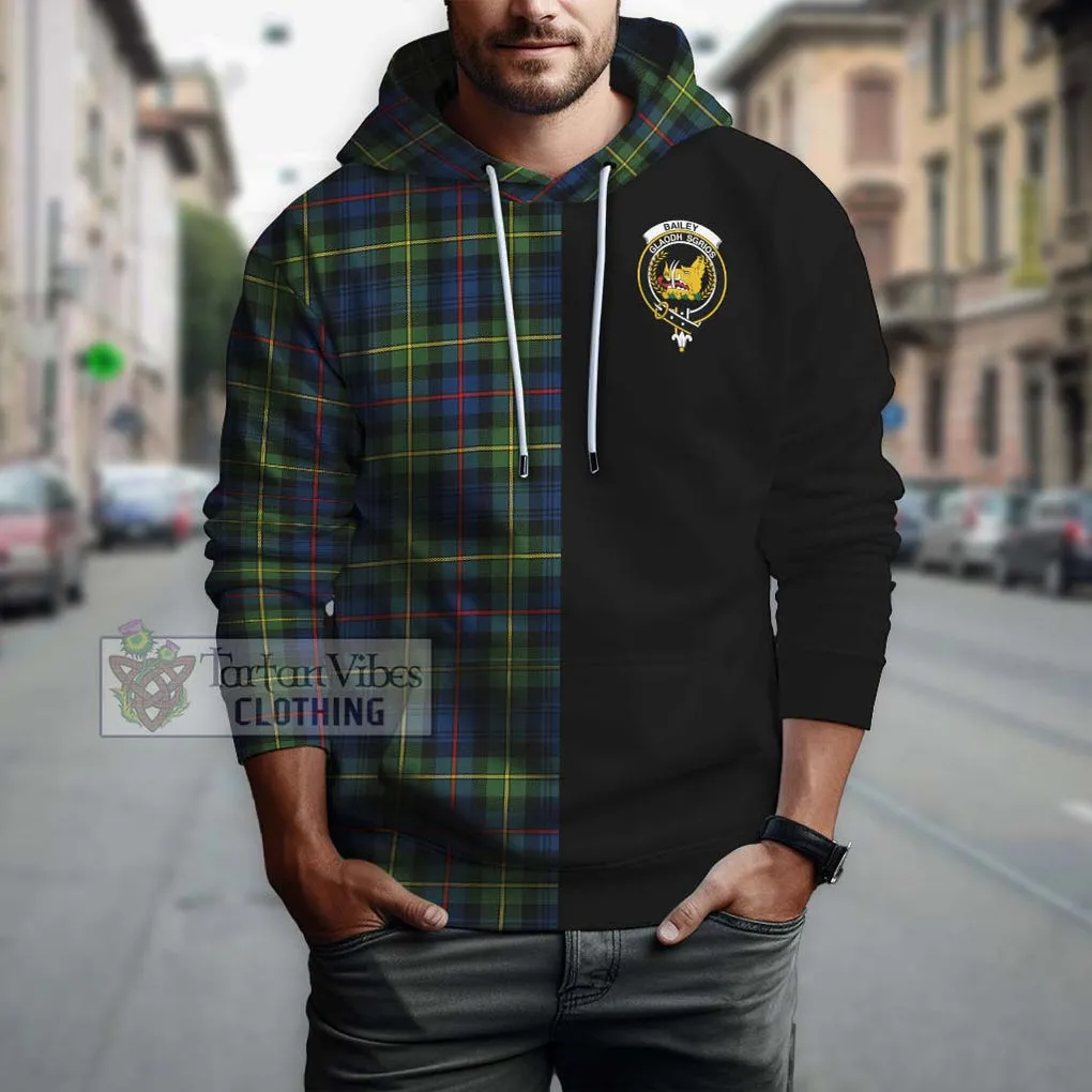 Bailey Modern Tartan Hoodie with Family Crest and Half Of Me Style