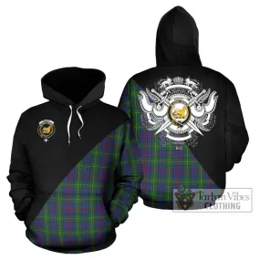 Bailey Tartan Hoodie with Family Crest and Military Logo Style