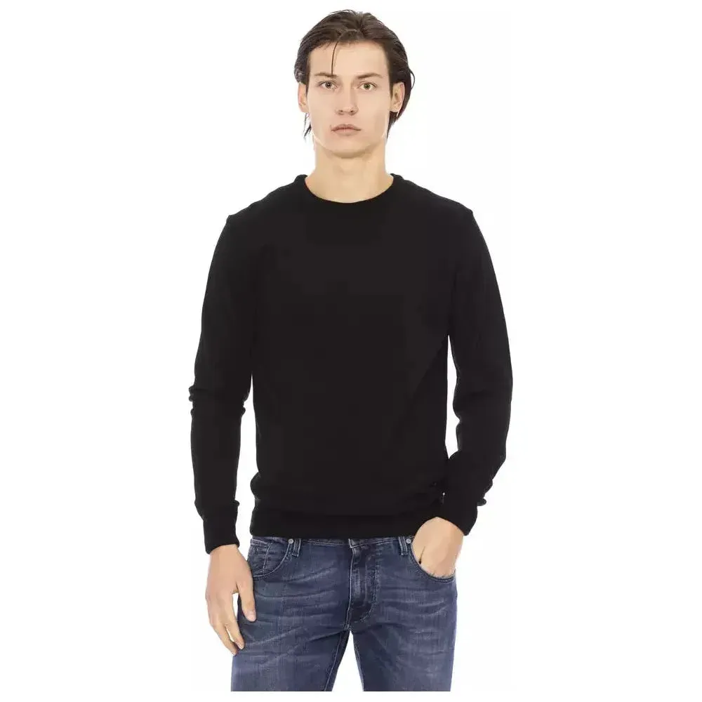 Baldinini Trend Black Fabric Men Sweater