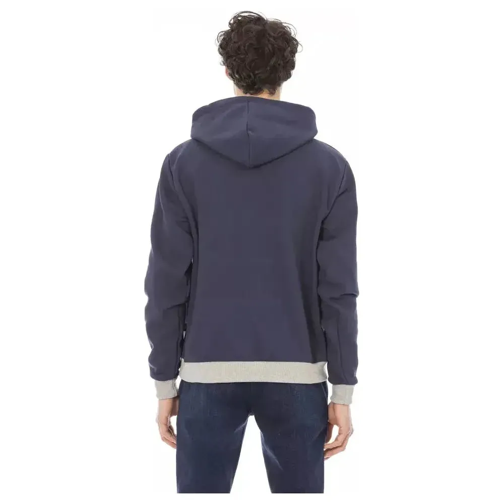 Baldinini Trend Blue Cotton Men Sweater