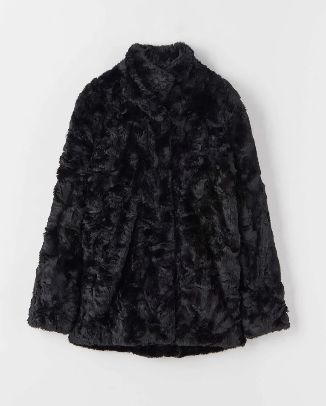 Beautiful Soft and Silky Finish Texture Fur-free Fur Coat