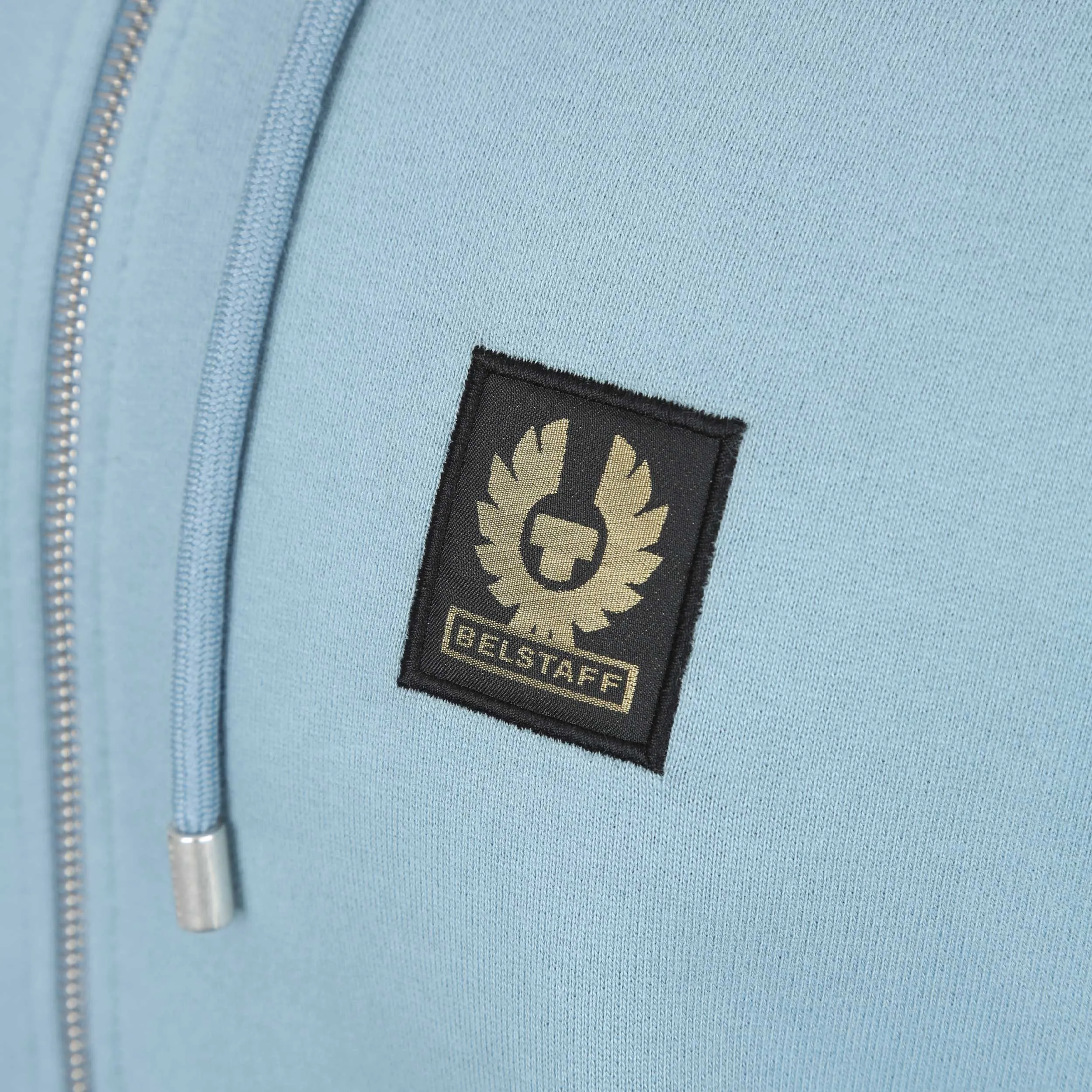 Belstaff Full Zip Hoodie Sweat Top in Arctic Blue