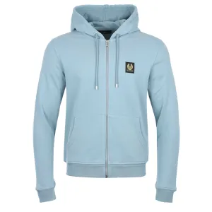 Belstaff Full Zip Hoodie Sweat Top in Arctic Blue