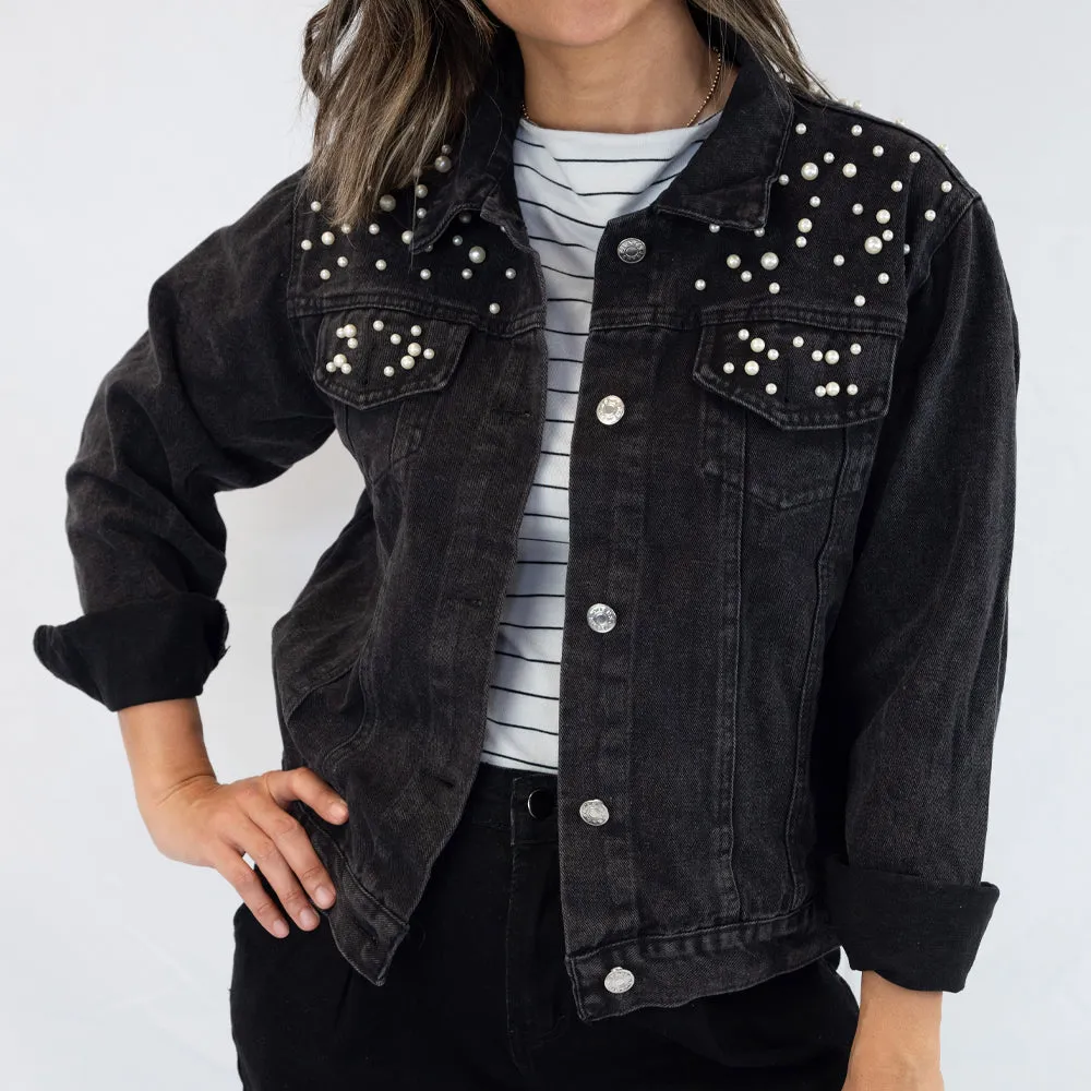 (Black Pearl) Till Death Do Us Part Denim Jacket