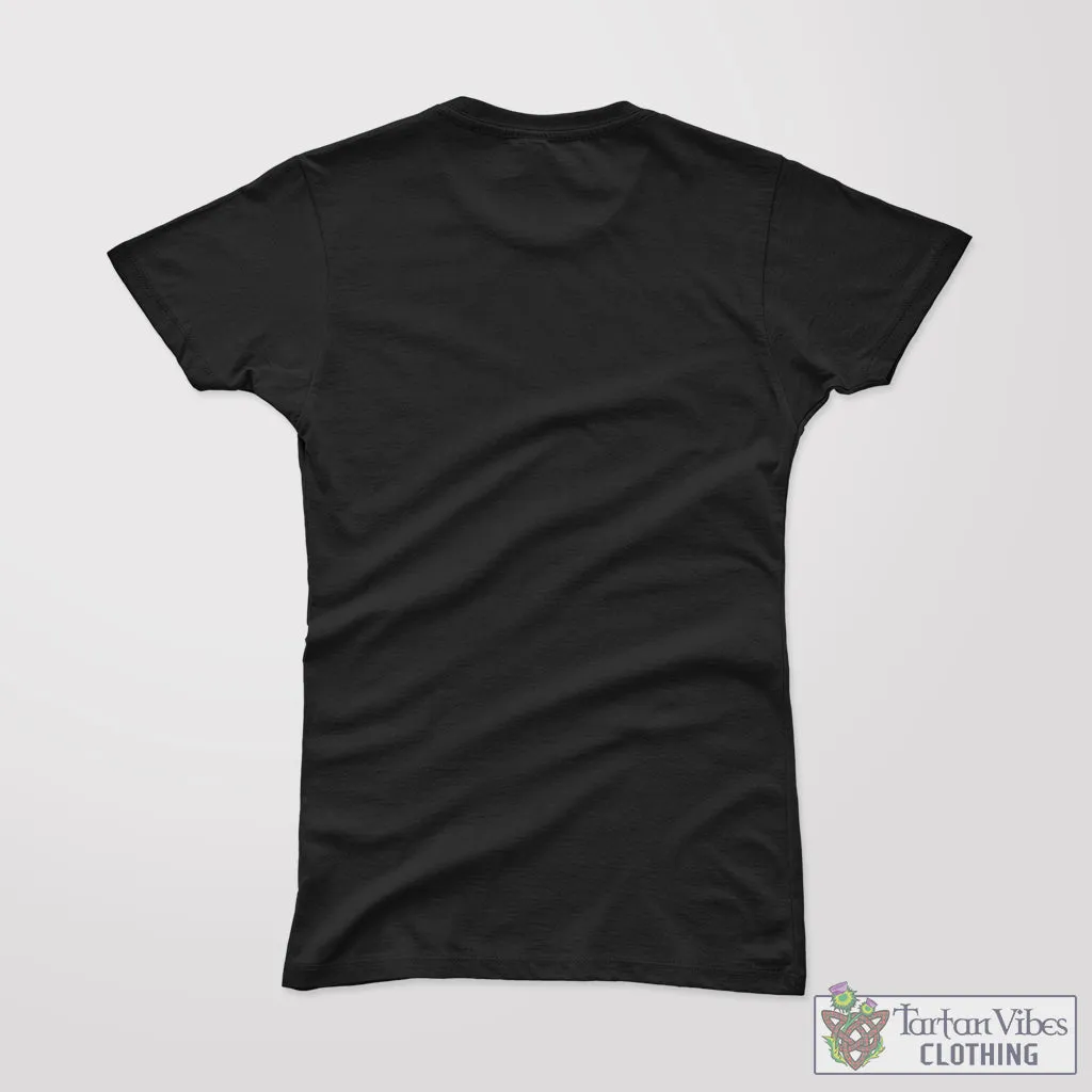 Black Watch Family Crest Cotton Women's T-Shirt with Scotland Royal Coat Of Arm Funny Style