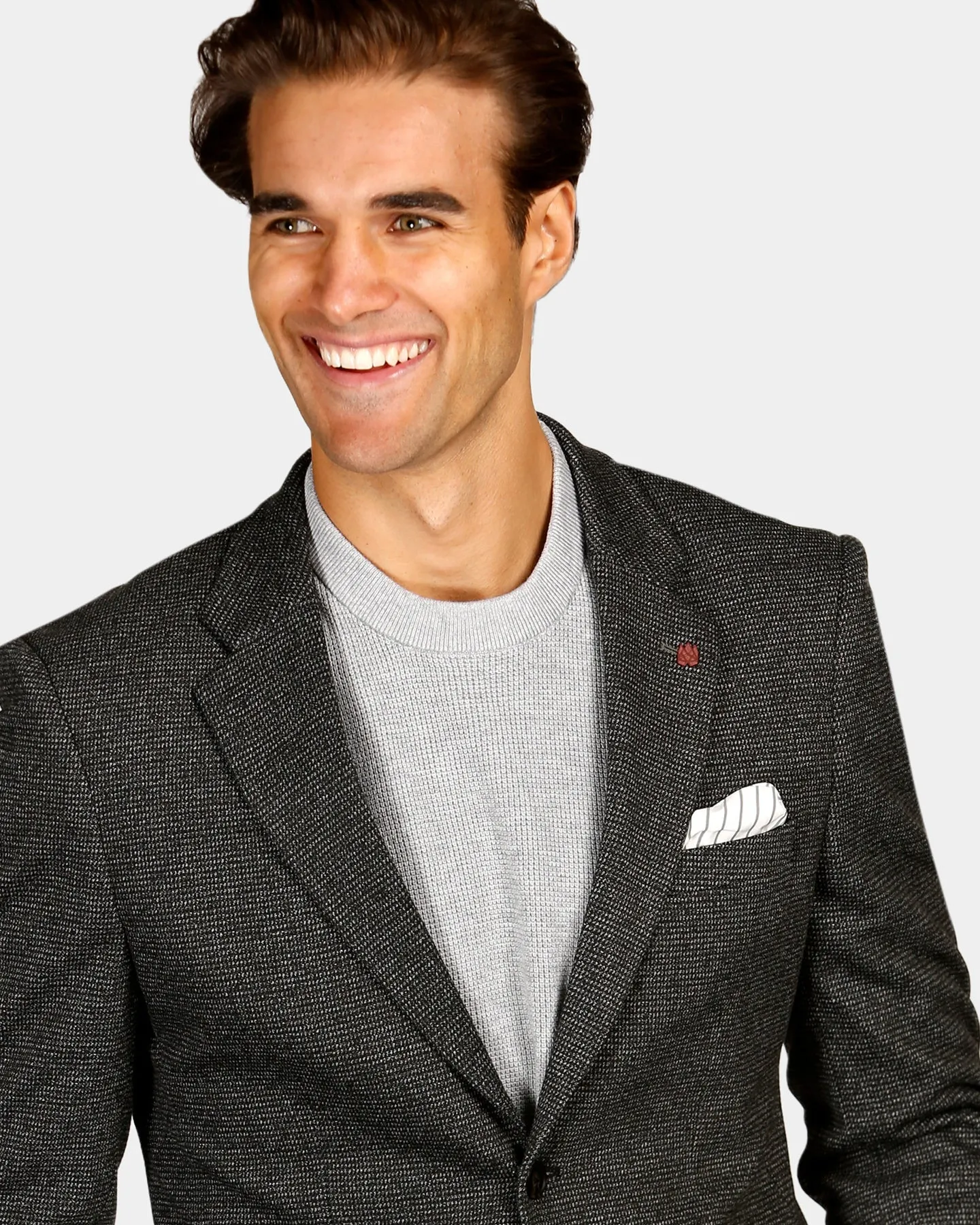 Brooksfield - Two Tone Knit Blazer Black