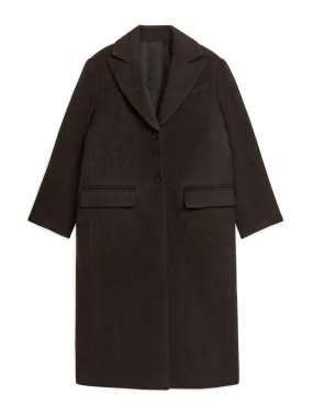 Brown wool blend coat