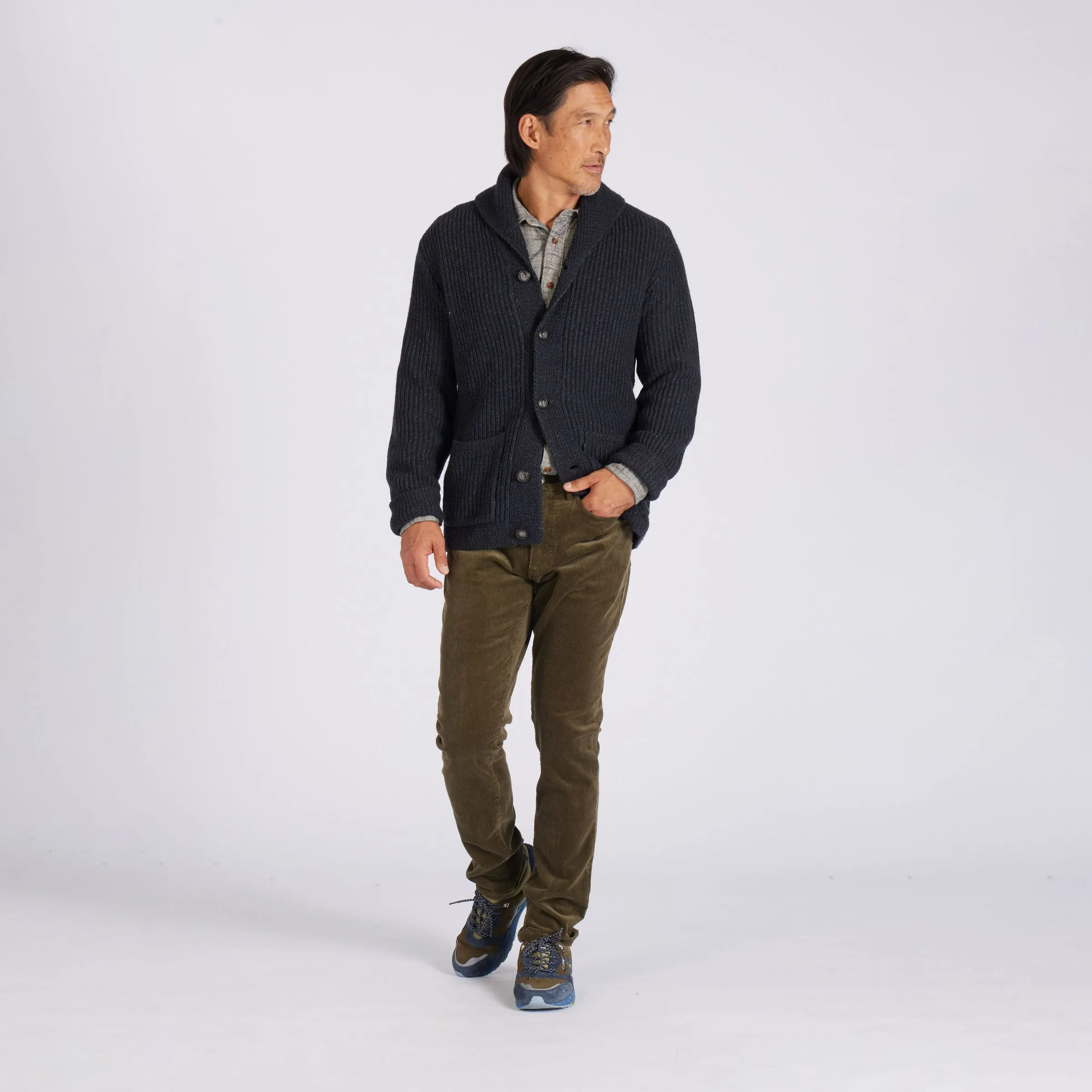 Burlington 5 Pocket Stretch Corduroy  - Dusty Olive