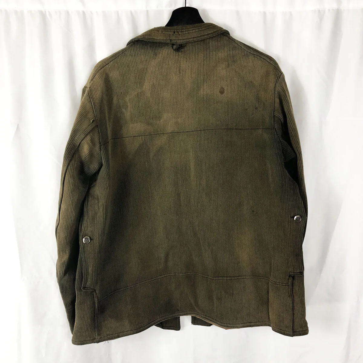 C1920 French La Biche Corduroy Work Hunting Jacket