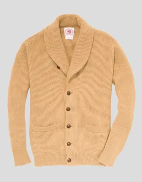 CAMELHAIR SHAWL COLLAR CARDIGAN