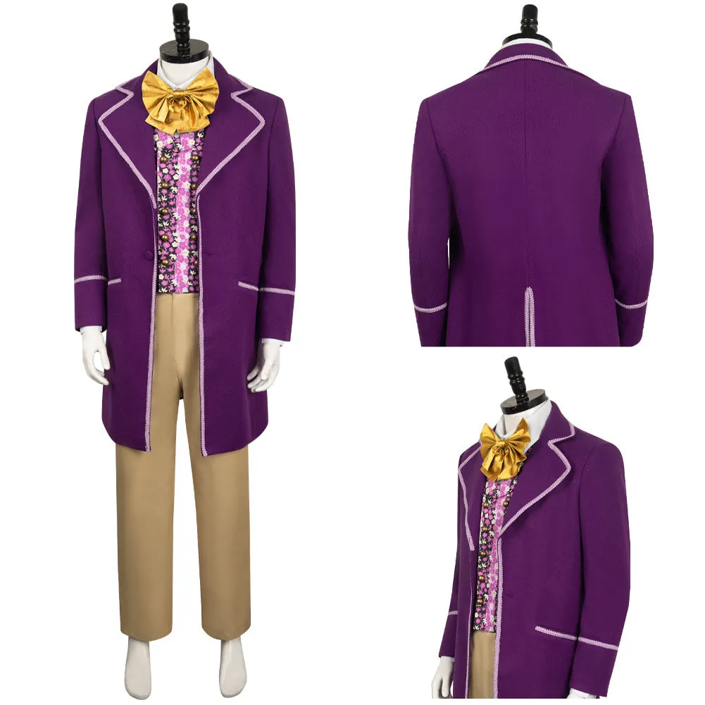 Charlie and the Chocolate Factory 1971 Willy Wonka Outfits Halloween Party Carnival Cosplay Costume