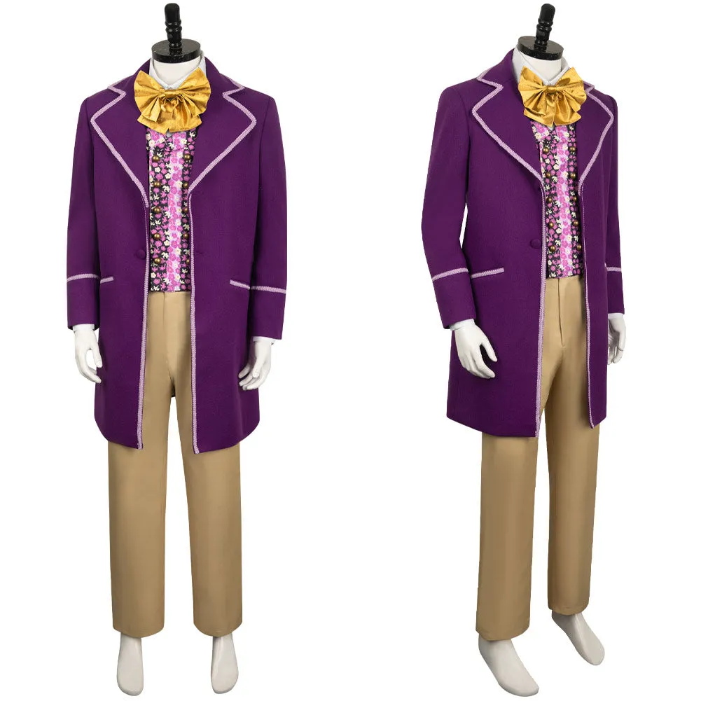 Charlie and the Chocolate Factory 1971 Willy Wonka Outfits Halloween Party Carnival Cosplay Costume