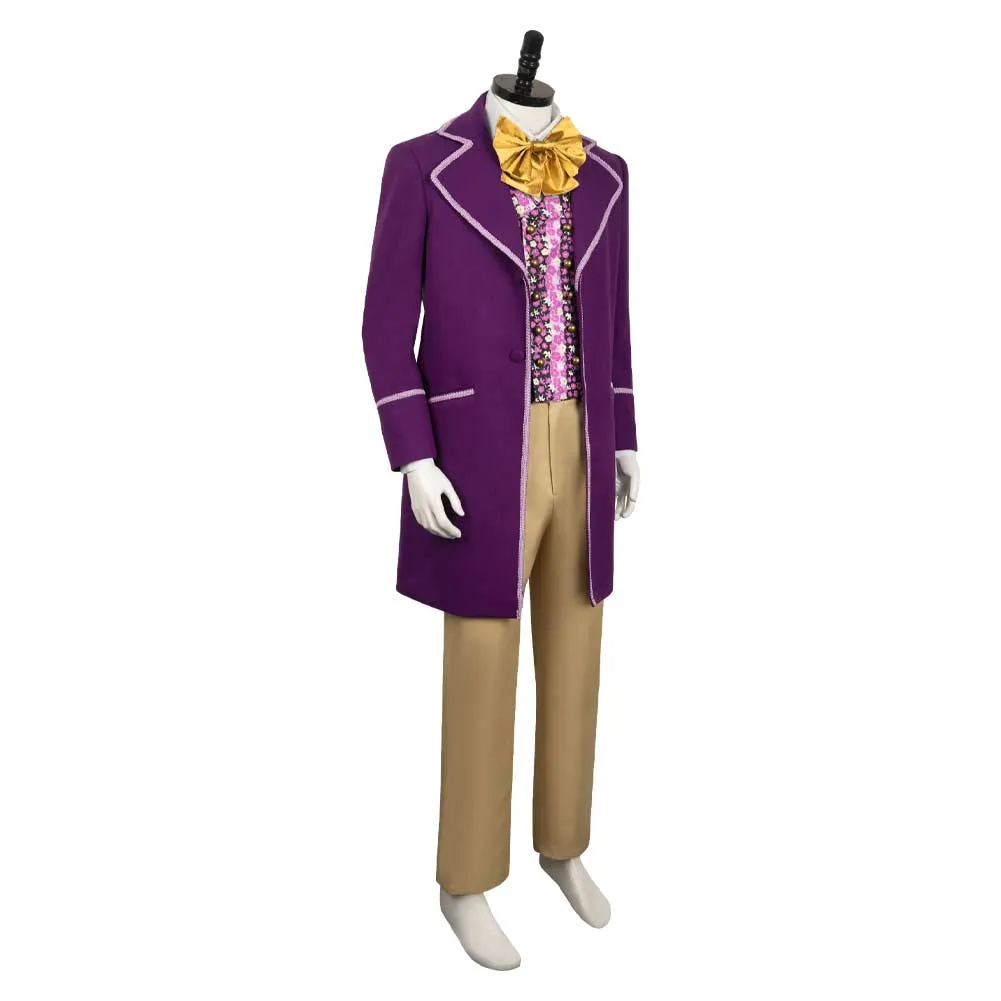 Charlie and the Chocolate Factory 1971 Willy Wonka Outfits Halloween Party Carnival Cosplay Costume