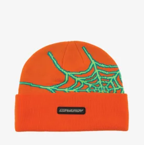 Corduroy Web Beanie - Orange