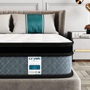 Crystli 10-Inch Hybrid Memory Foam Mattress w/Innerspring Pressure Relief Zones (100 night Trial)