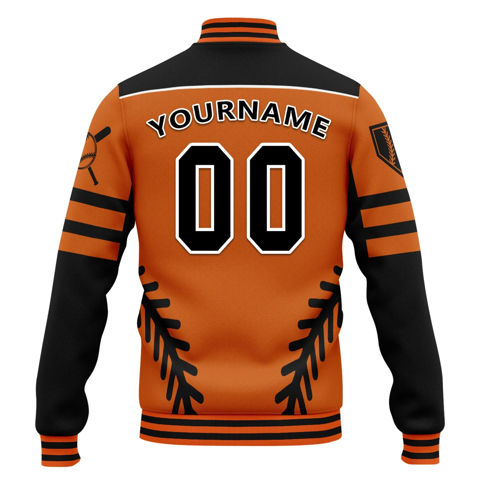 Custom Jacket Bomber Full-Snap Varsity Letterman Personalized Jacket FZ005-D023003-8