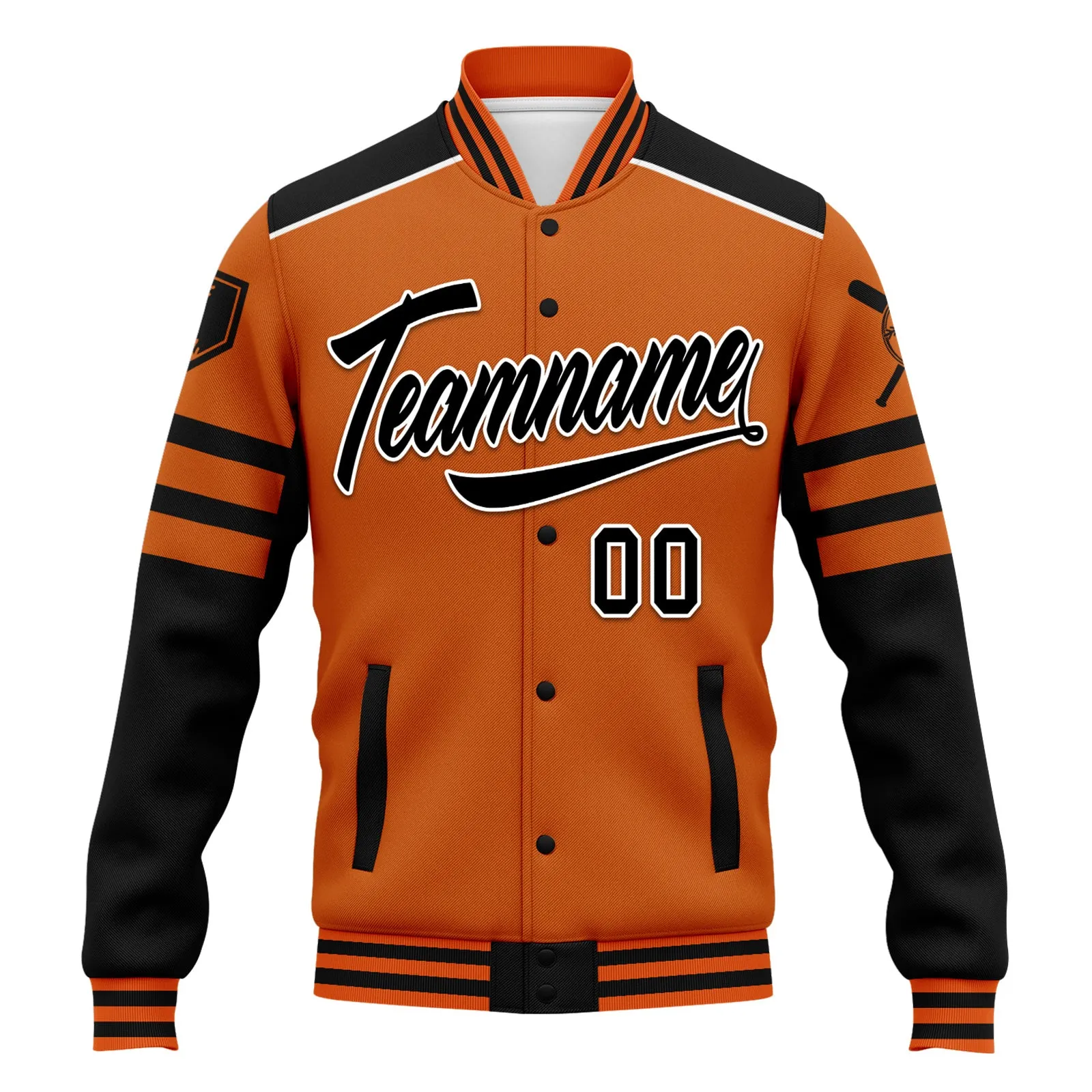 Custom Jacket Bomber Full-Snap Varsity Letterman Personalized Jacket FZ005-D023003-8