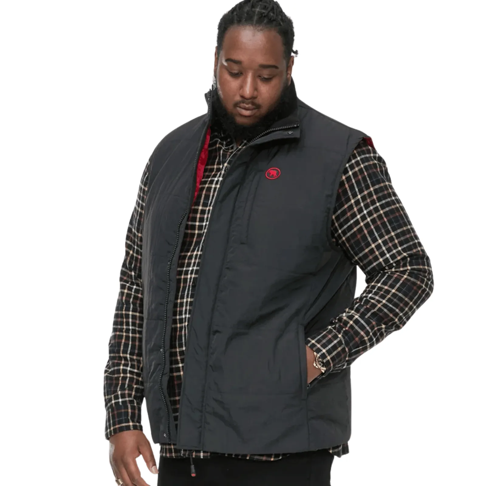 D555 Mens Felipe Big Tall Plus Size Padded Gilet Jacket