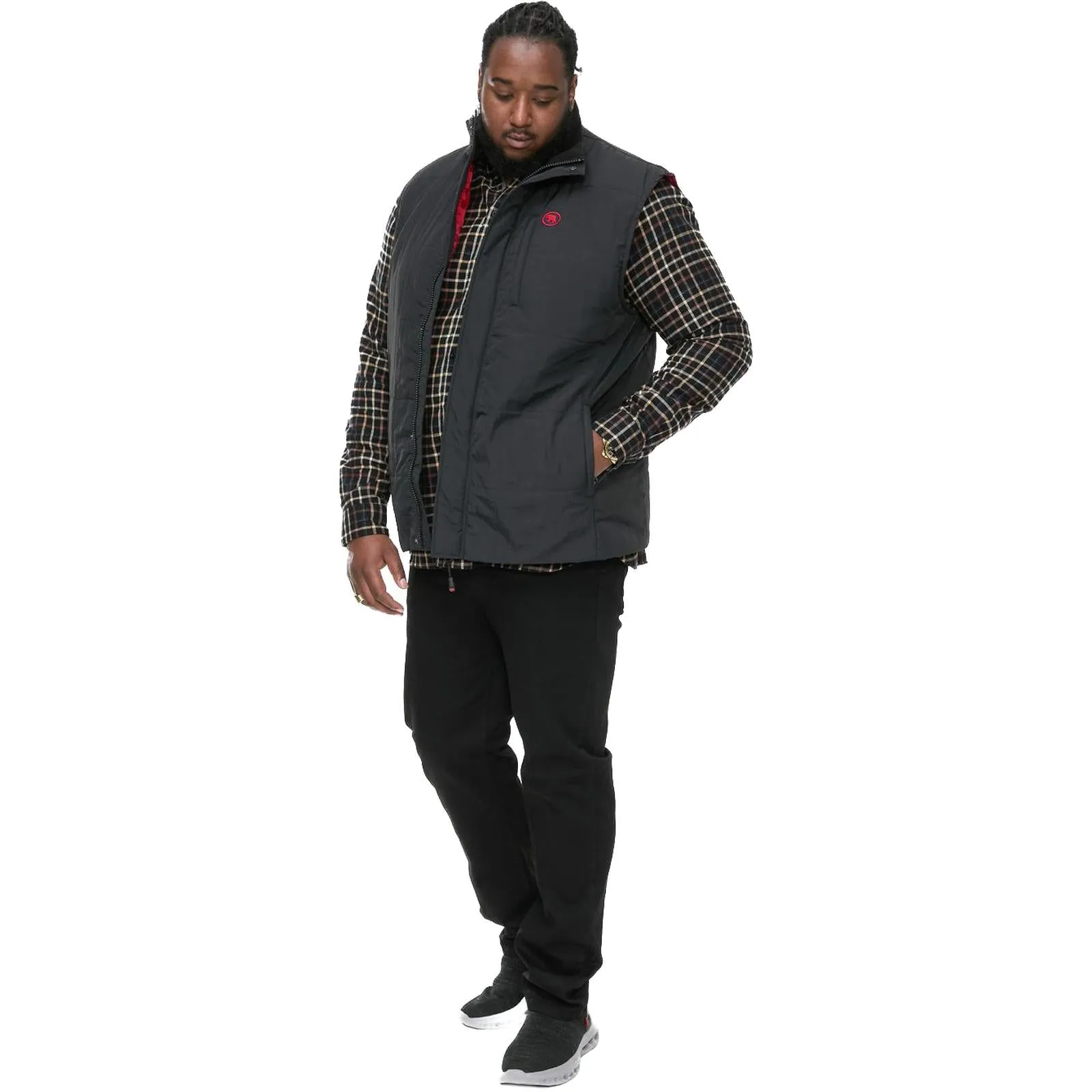 D555 Mens Felipe Big Tall Plus Size Padded Gilet Jacket