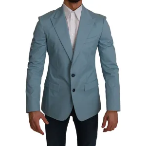 Dolce & Gabbana Elegant Blue Fantasy Pattern Blazer