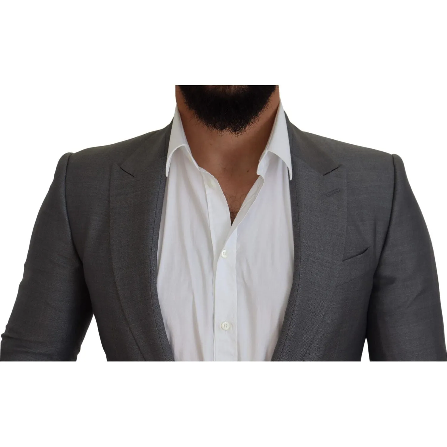 Dolce & Gabbana Elegant Light Gray Sicilia Blazer Jacket