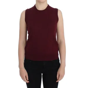 Dolce & Gabbana Elegant Red Wool Sleeveless Pullover Vest