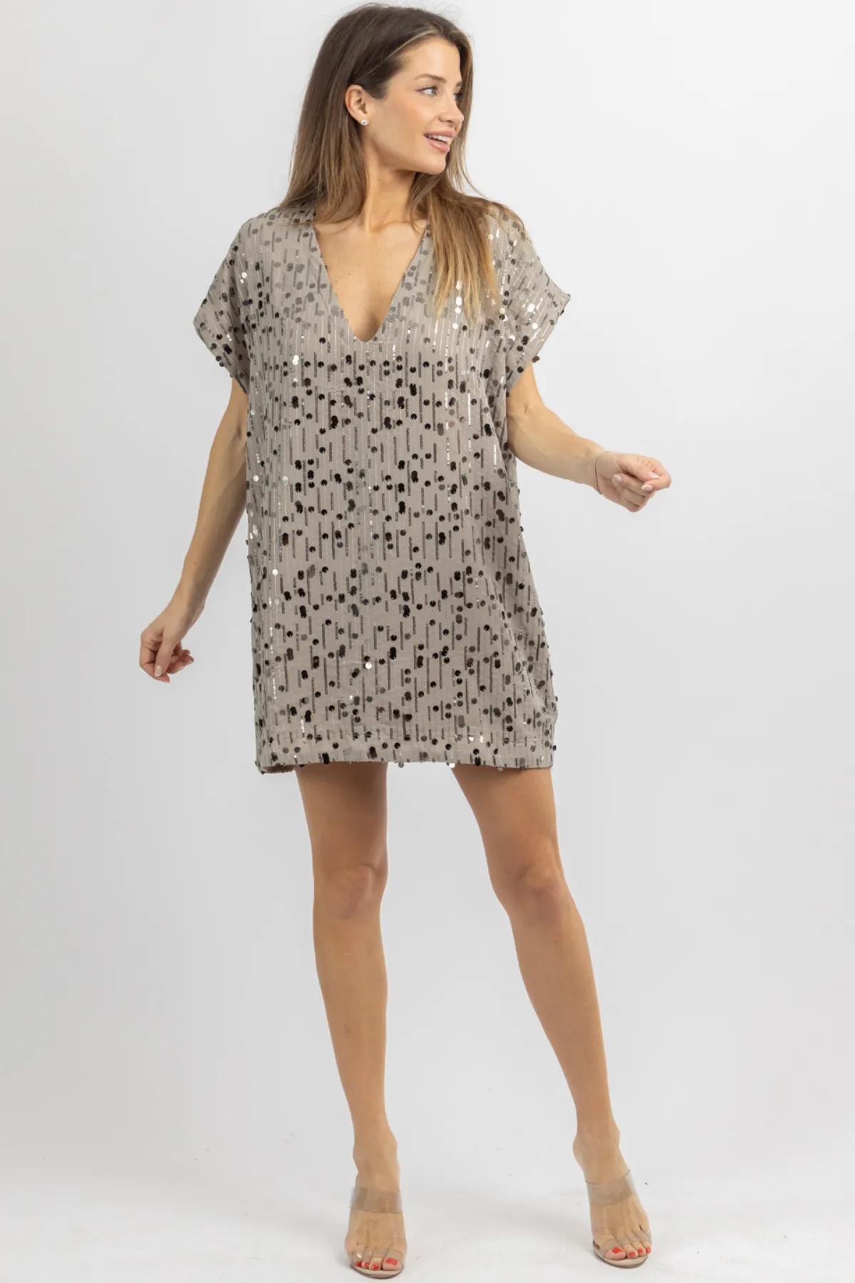 DOVE FROSTED MINI DRESS