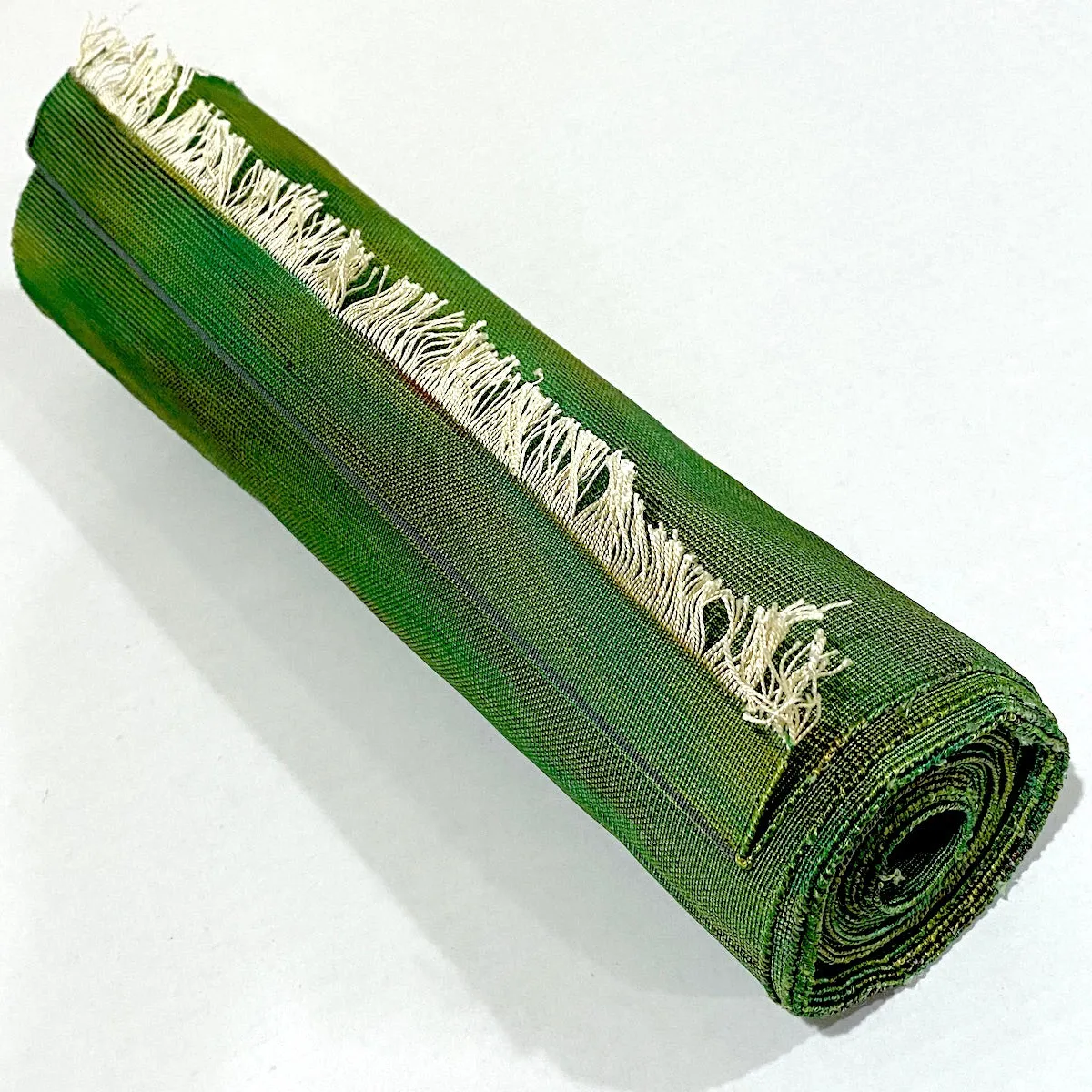 Dreaming in Green Unusual Silk Handwoven Obi, from Japan, 11.5" x 190"   #256