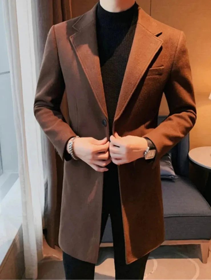 Elegant slim fit suit coat