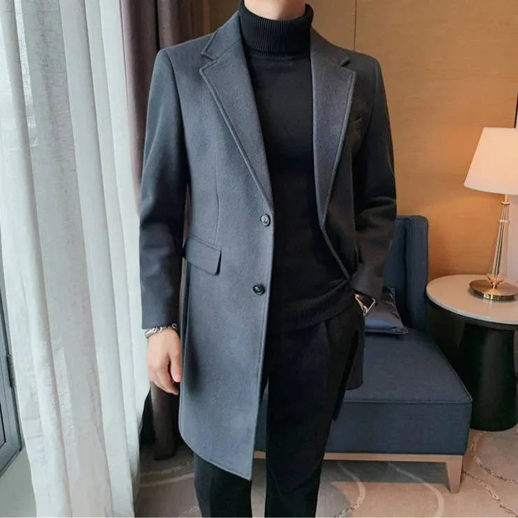 Elegant slim fit suit coat