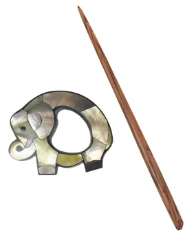 Elephant Shell Shawl Pin