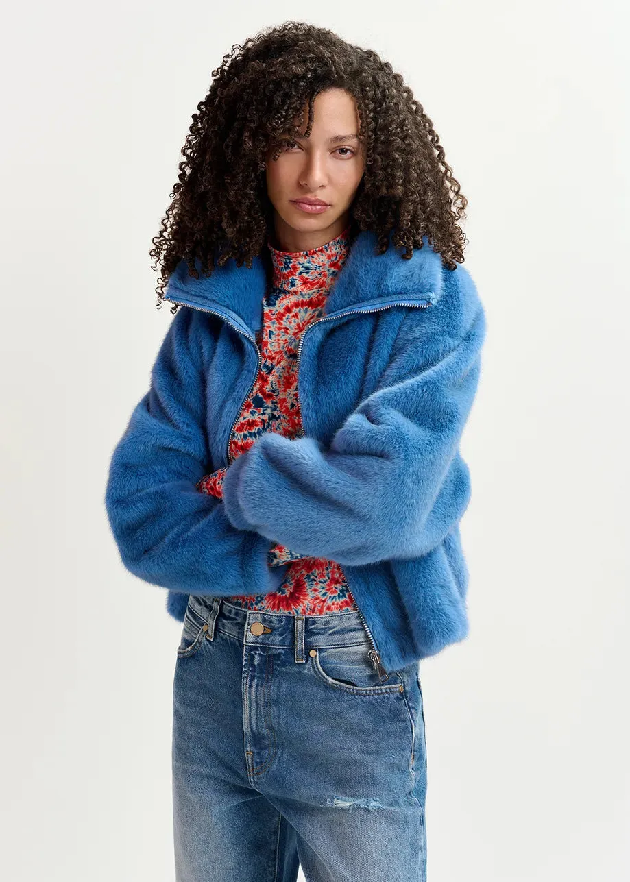 ESSENTIEL Blue Fur Jacket