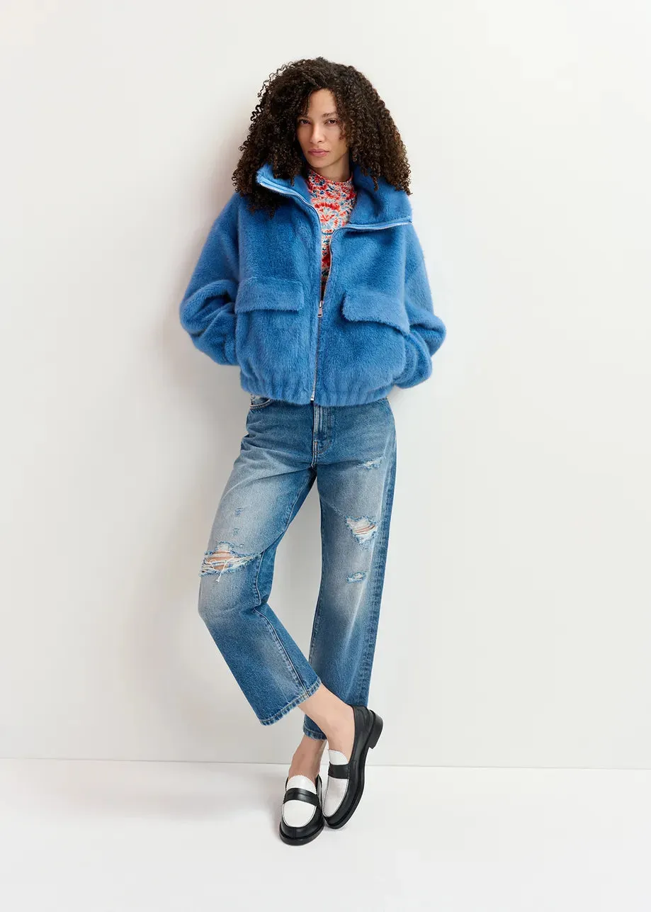 ESSENTIEL Blue Fur Jacket