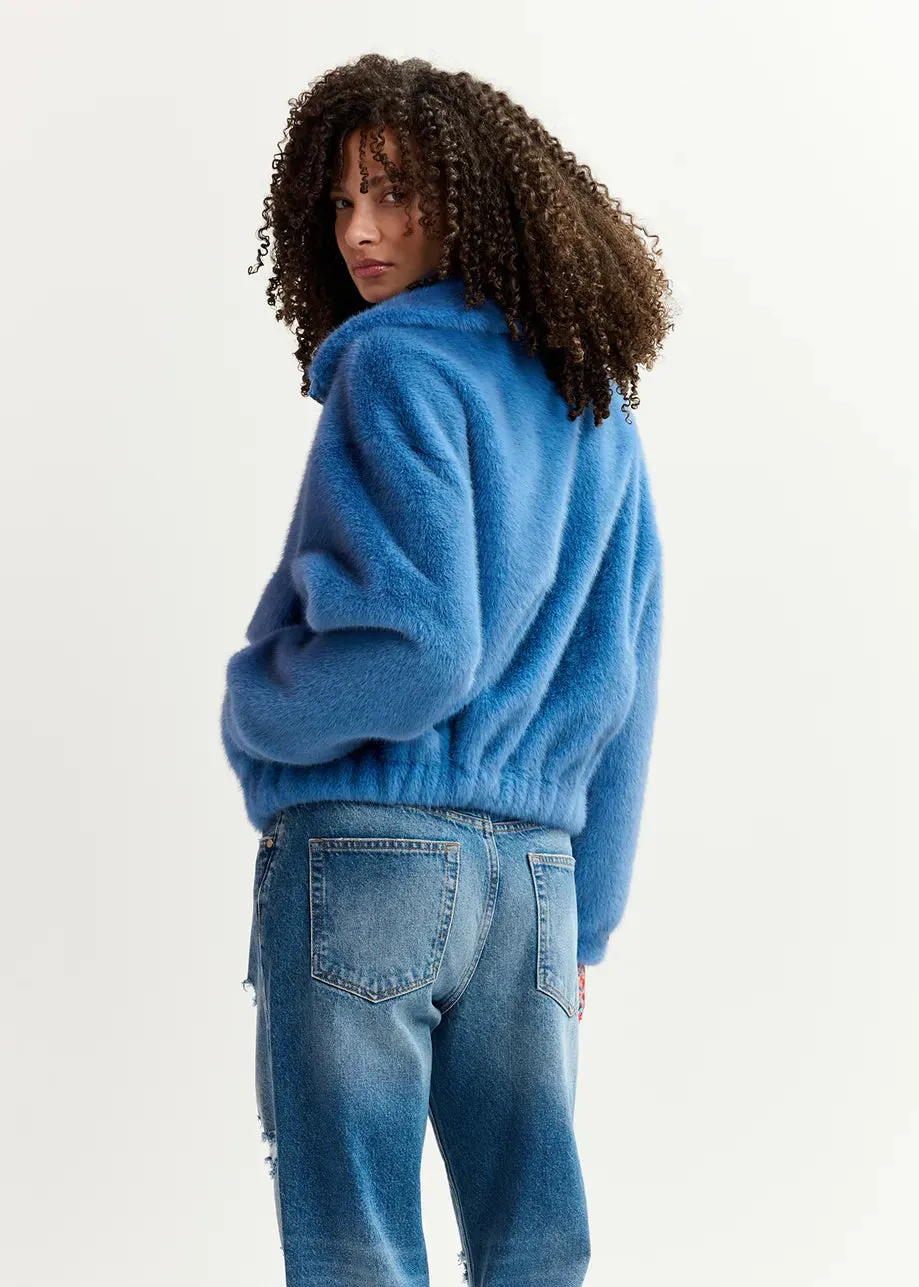 ESSENTIEL Blue Fur Jacket