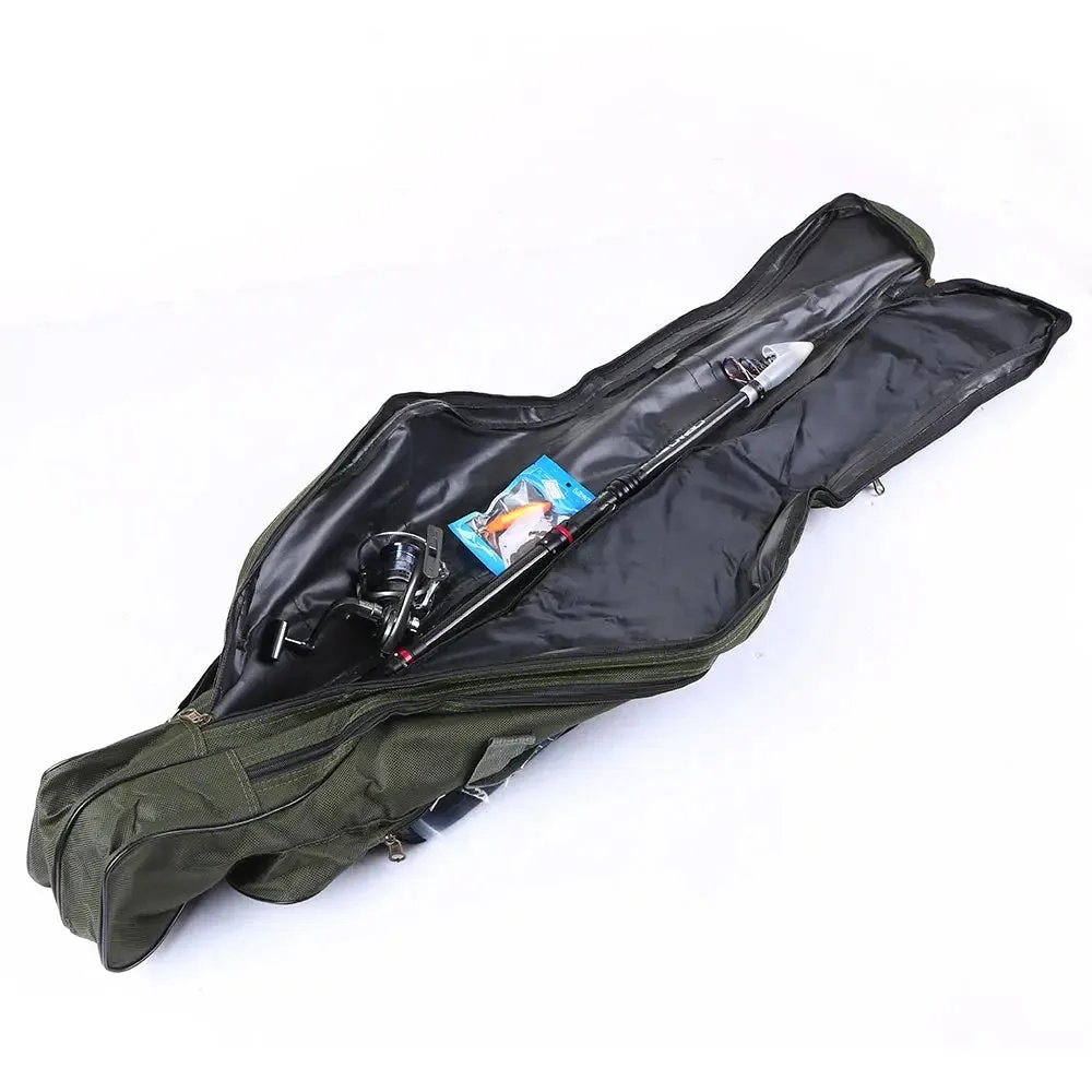 FDDL Portable Folding Fishing Bags Rod Carrier Canvas Fishing Pole Tools Storage Bag Case Fishing Gear Tackle 120/130/ 150cm