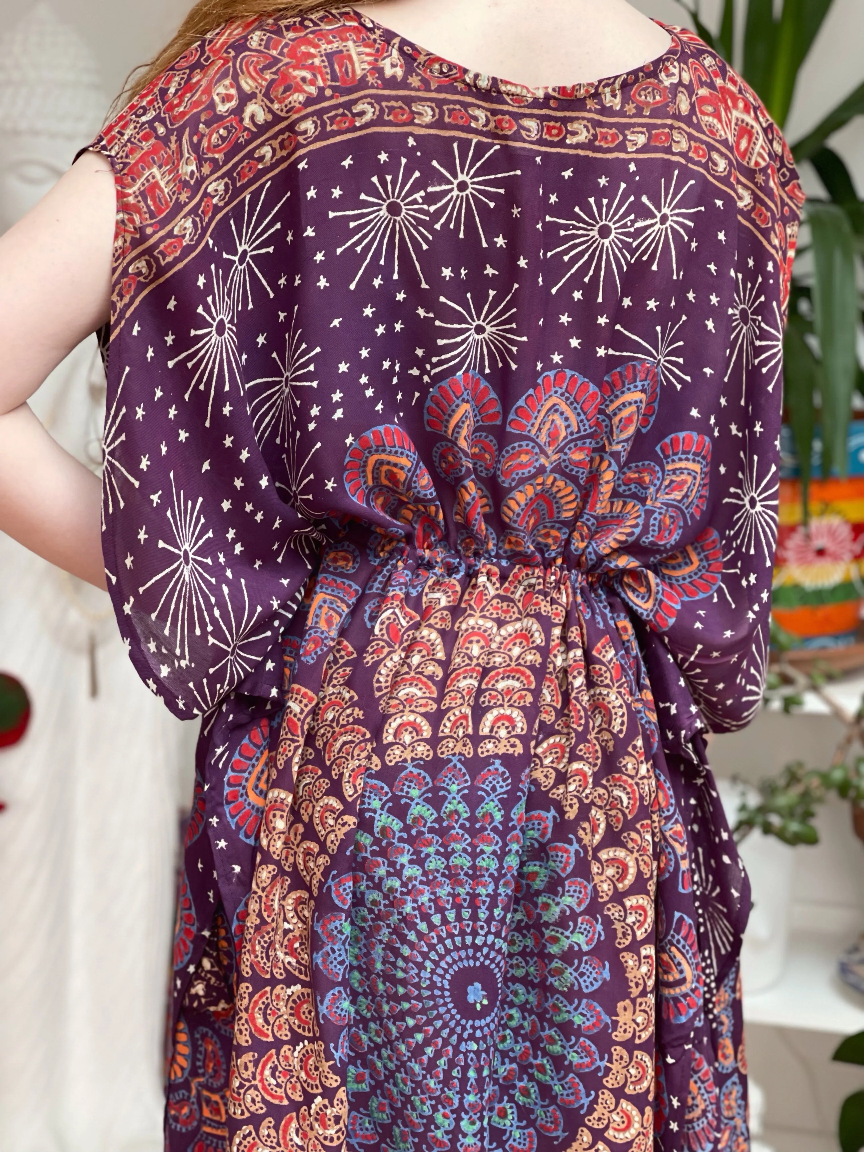 FOLK TOWN DEEP PURPLE KAFTAN