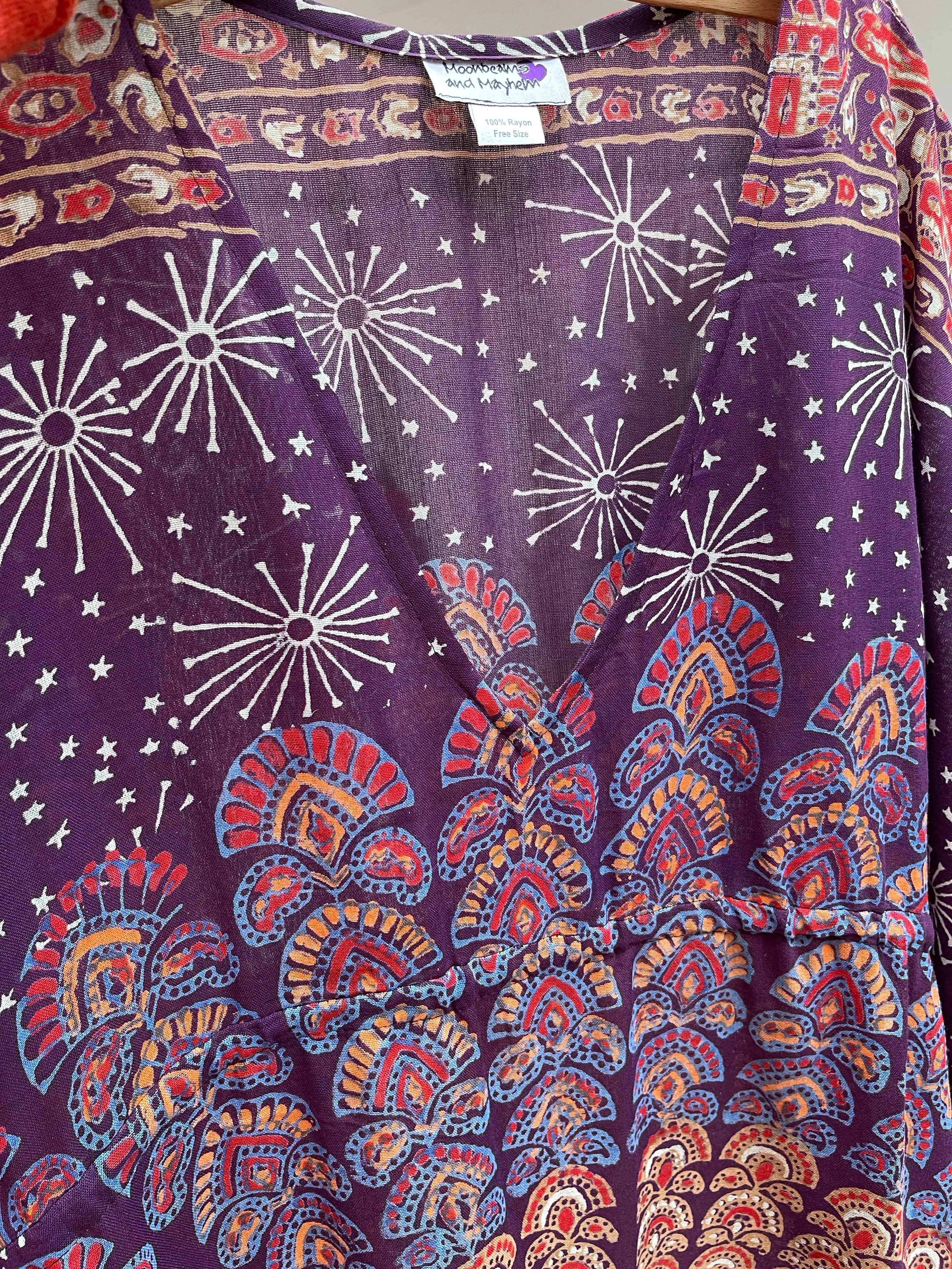 FOLK TOWN DEEP PURPLE KAFTAN