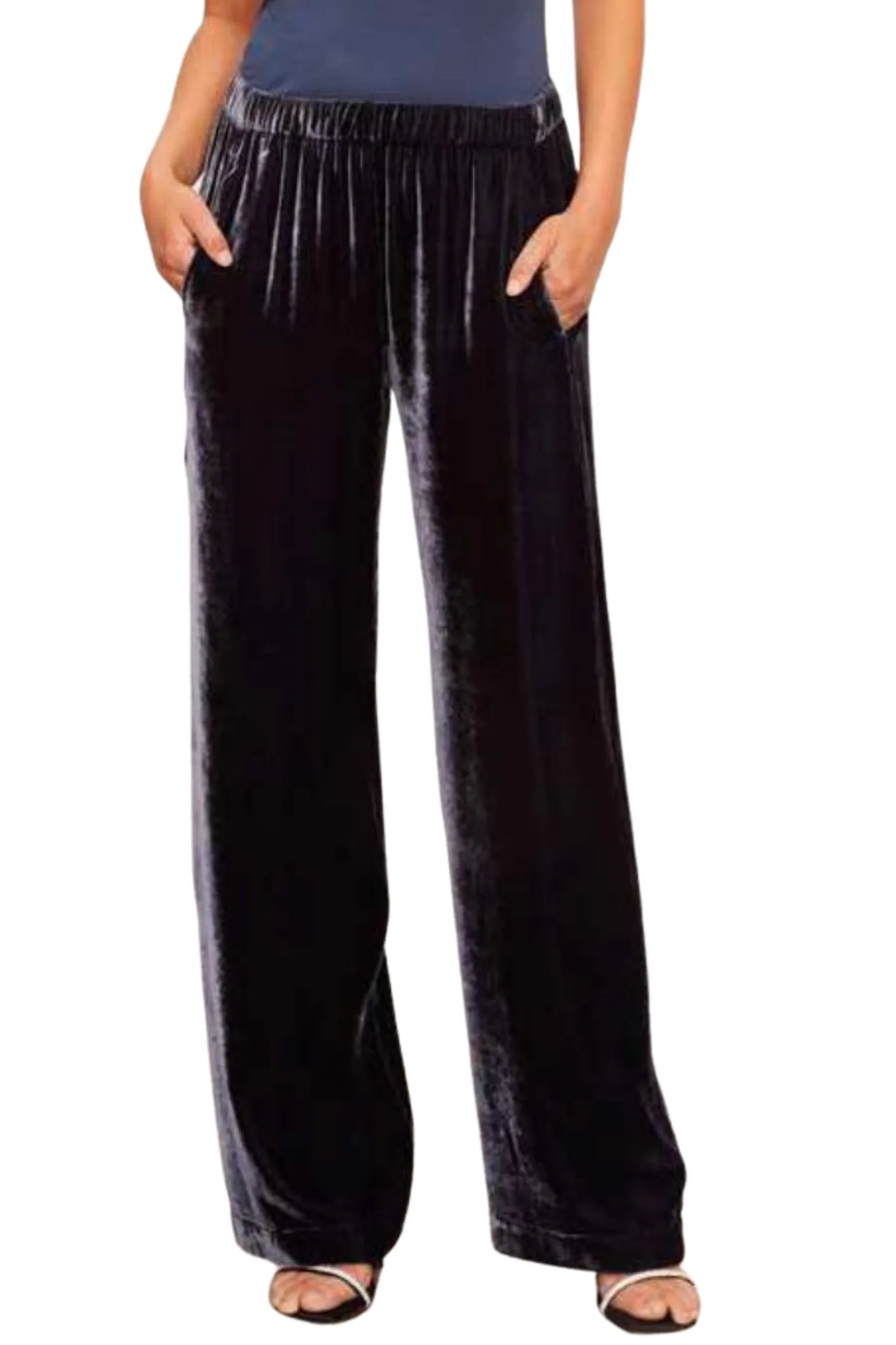 Frida Navy Velvet Pants