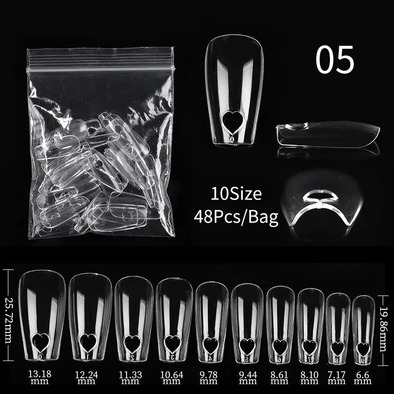 Full Cover Coffin Gel Nail Tips