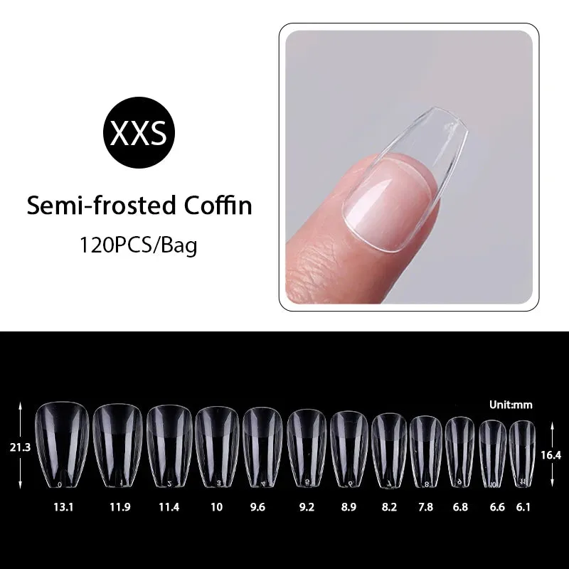 Full Cover Coffin Gel Nail Tips